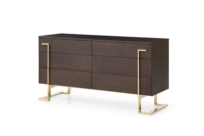 Moontide 6-Drawer Smoked ash Dresser