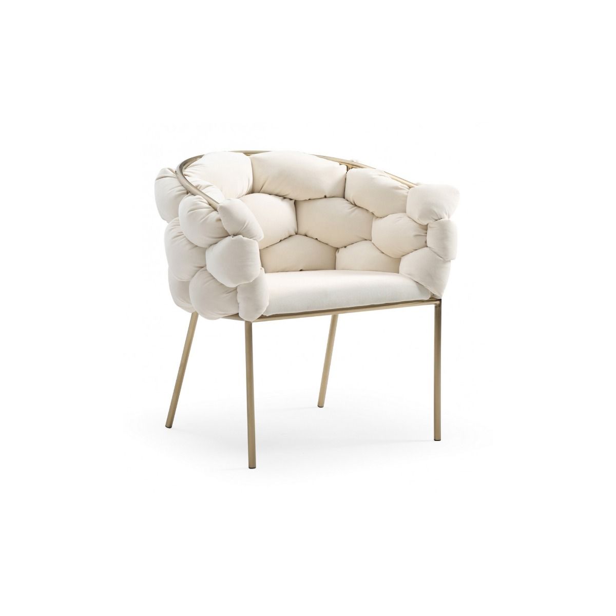 Modrest Debra Modern Off-White Fabric Dining Chair