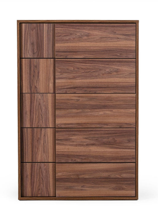 Nova Domus Asus Italian Modern Walnut Chest - Elegant and Functional Storage Solution for Contemporary Spaces