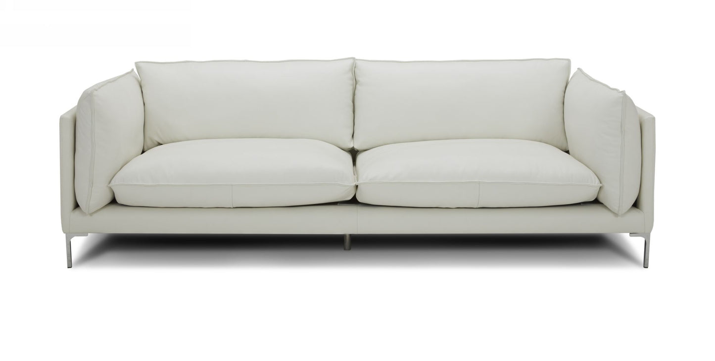 Divani Casa Harvest - Modern White Full Leather Sofa Set