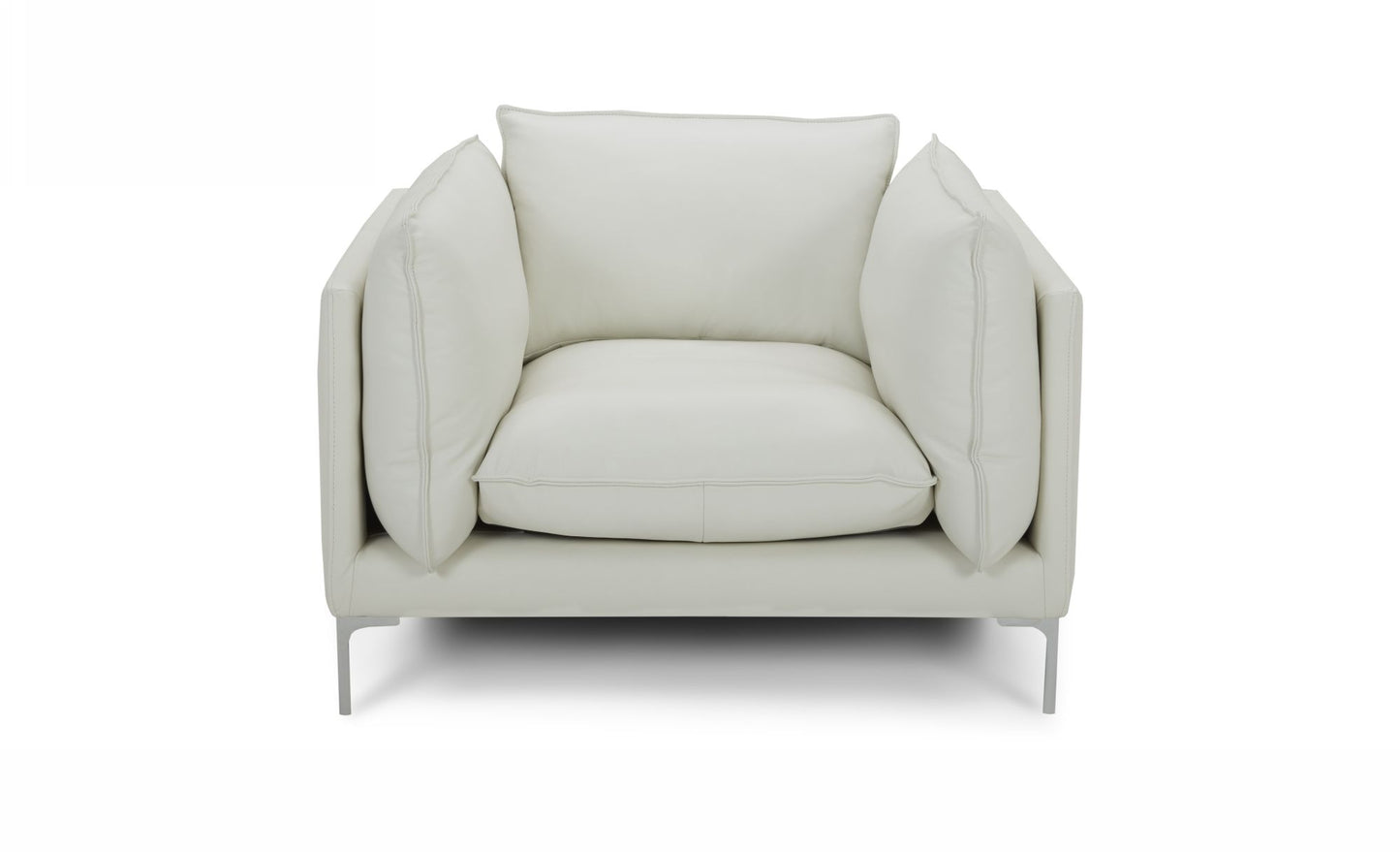 Divani Casa Harvest - Modern White Full Leather Sofa Set