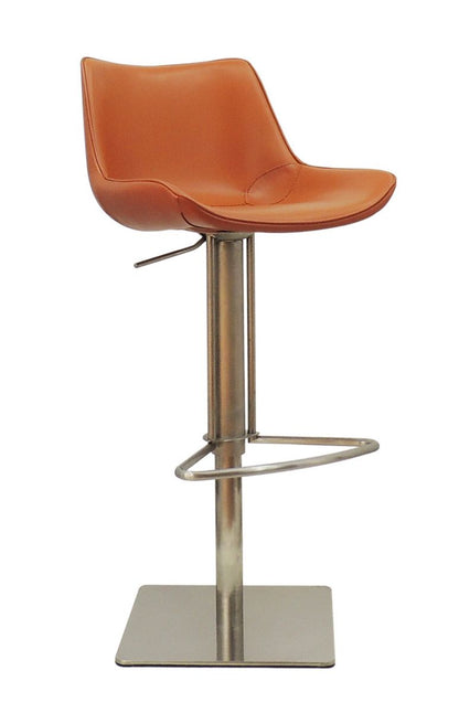 Modrest Hopkin - Modern Cognac Eco-Leather Bar Stool