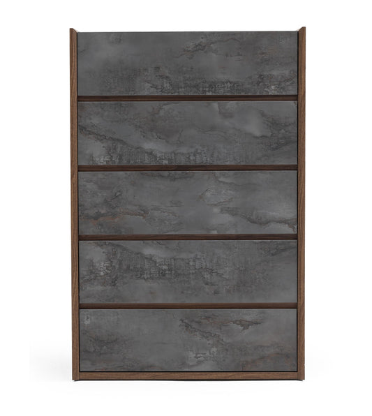 Rado Walnut and Stucco Vertical Chest