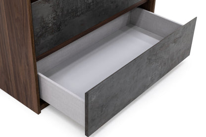 Rado Walnut and Stucco Vertical Chest
