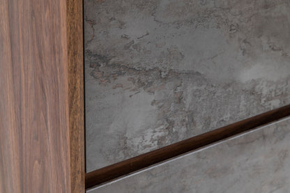 Rado Walnut and Stucco Vertical Chest