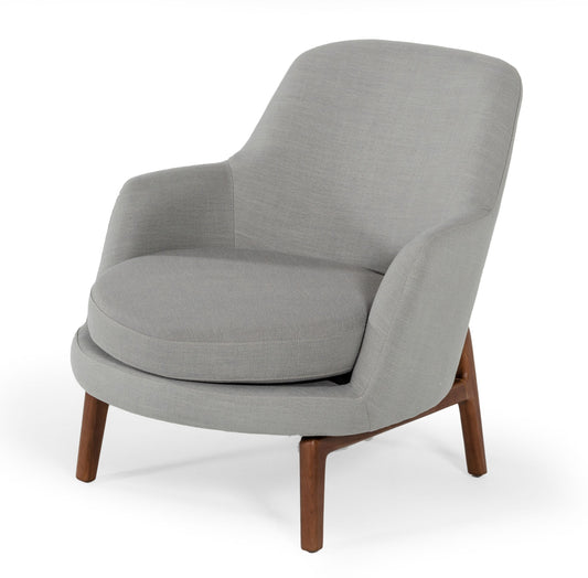 Modrest Metzler - Modern Grey Fabric Accent Chair
