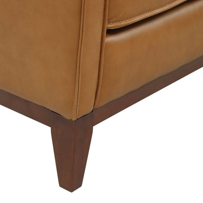 Naylor Brown Italian Leather Split Sofa