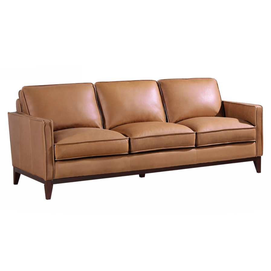 Naylor Brown Italian Leather Split Sofa