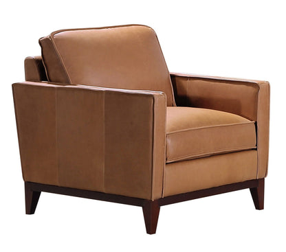 Naylor Brown Italian Leather Split Chair
