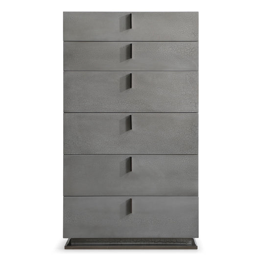 Buckley Grey Crackle Tall Storage Chest