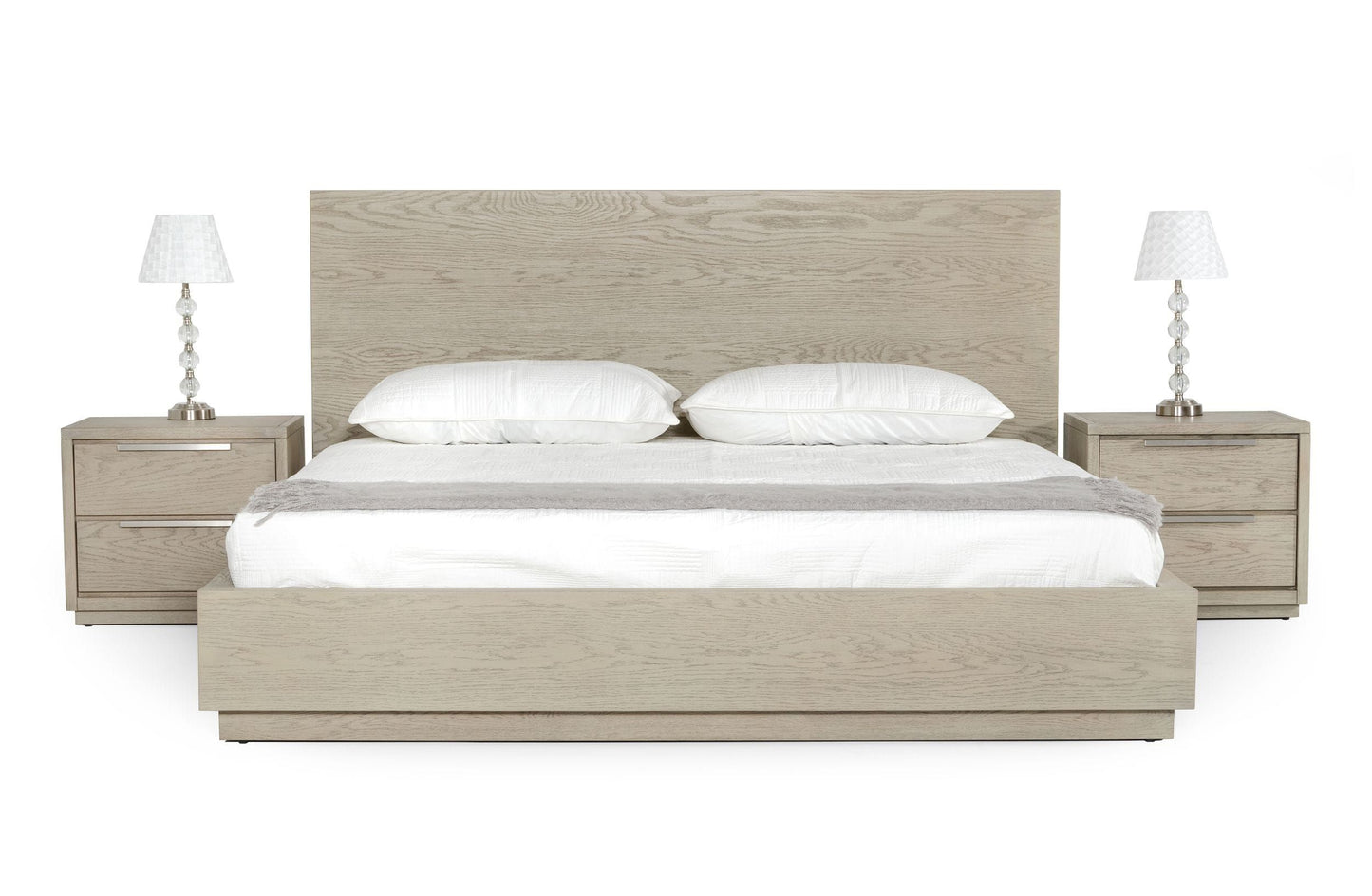 Modrest Samson - Contemporary Grey and Silver Bed