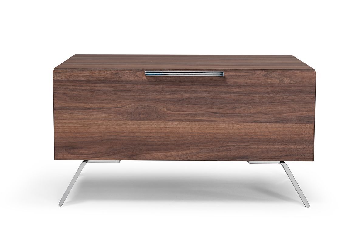 Nova Domus Brooklyn - Italian Modern Walnut Bed + Nightstands Set