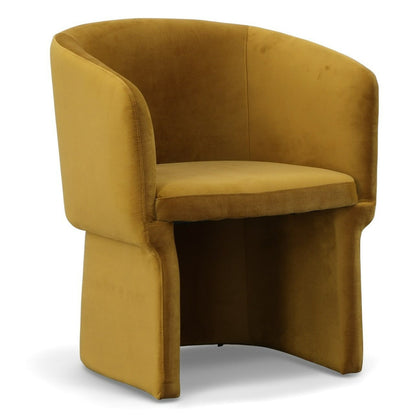 Vassar Orange Velvet Dining Chair