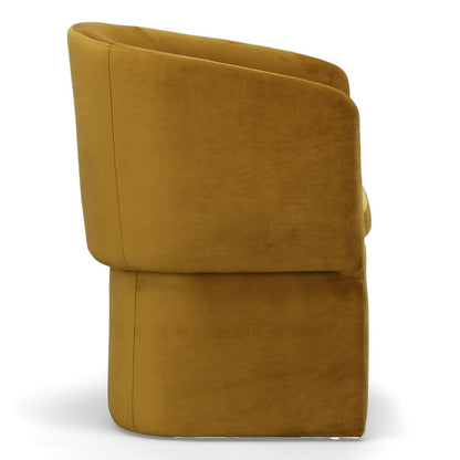Vassar Orange Velvet Dining Chair
