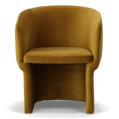 Vassar Orange Velvet Dining Chair