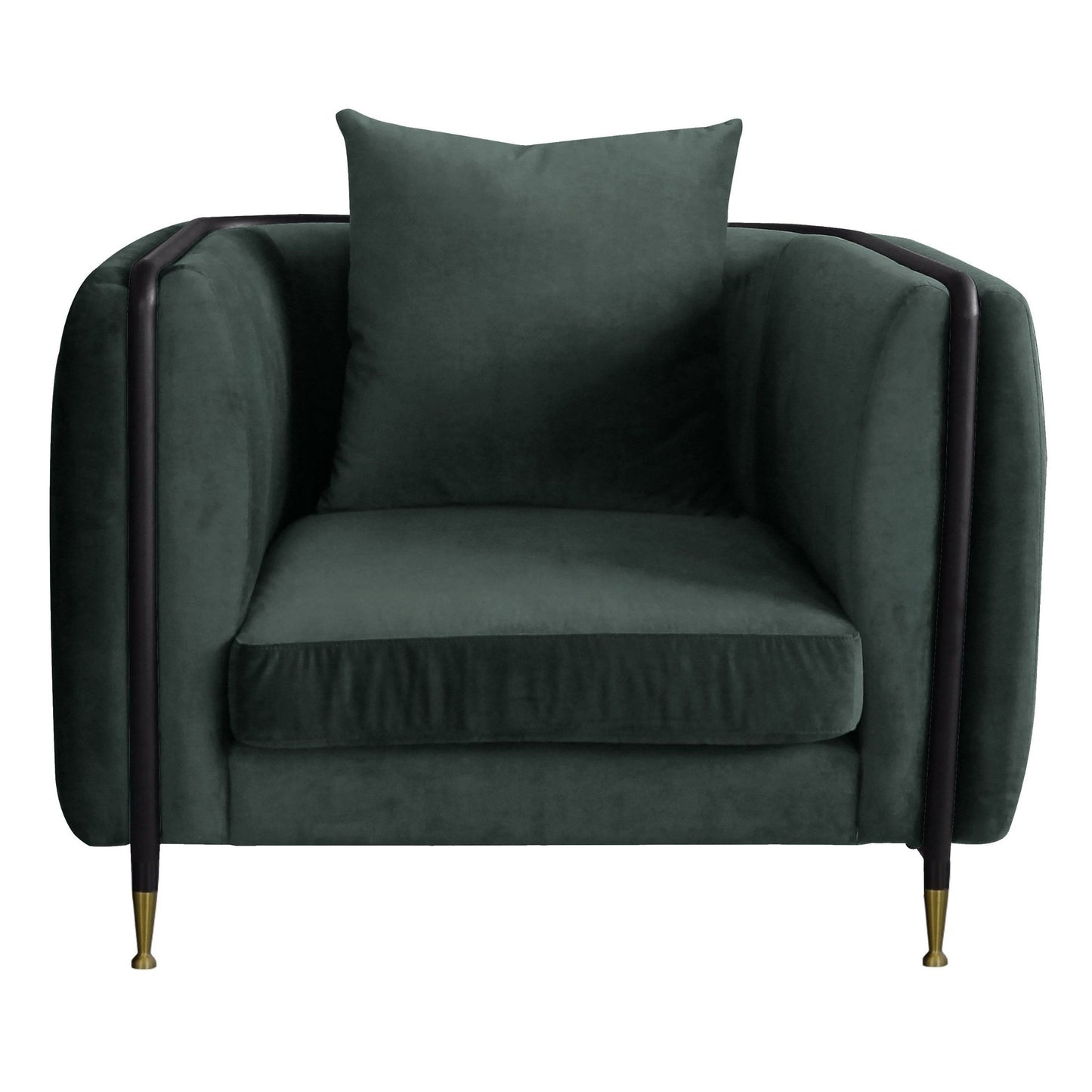 Jebel Dark Green Jade Velvet Accent Chair