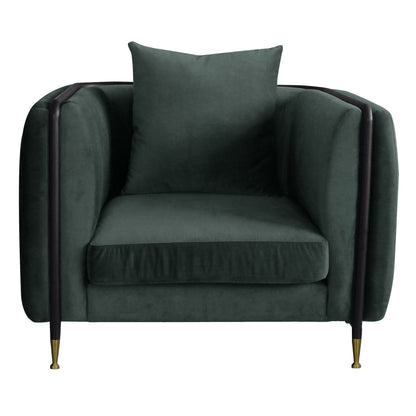Jebel Dark Green Jade Velvet Accent Chair