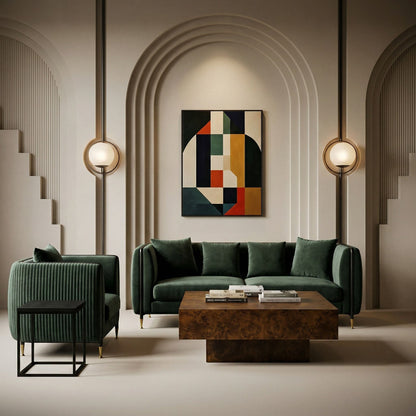 Jebel Dark Green Jade Velvet Accent Chair