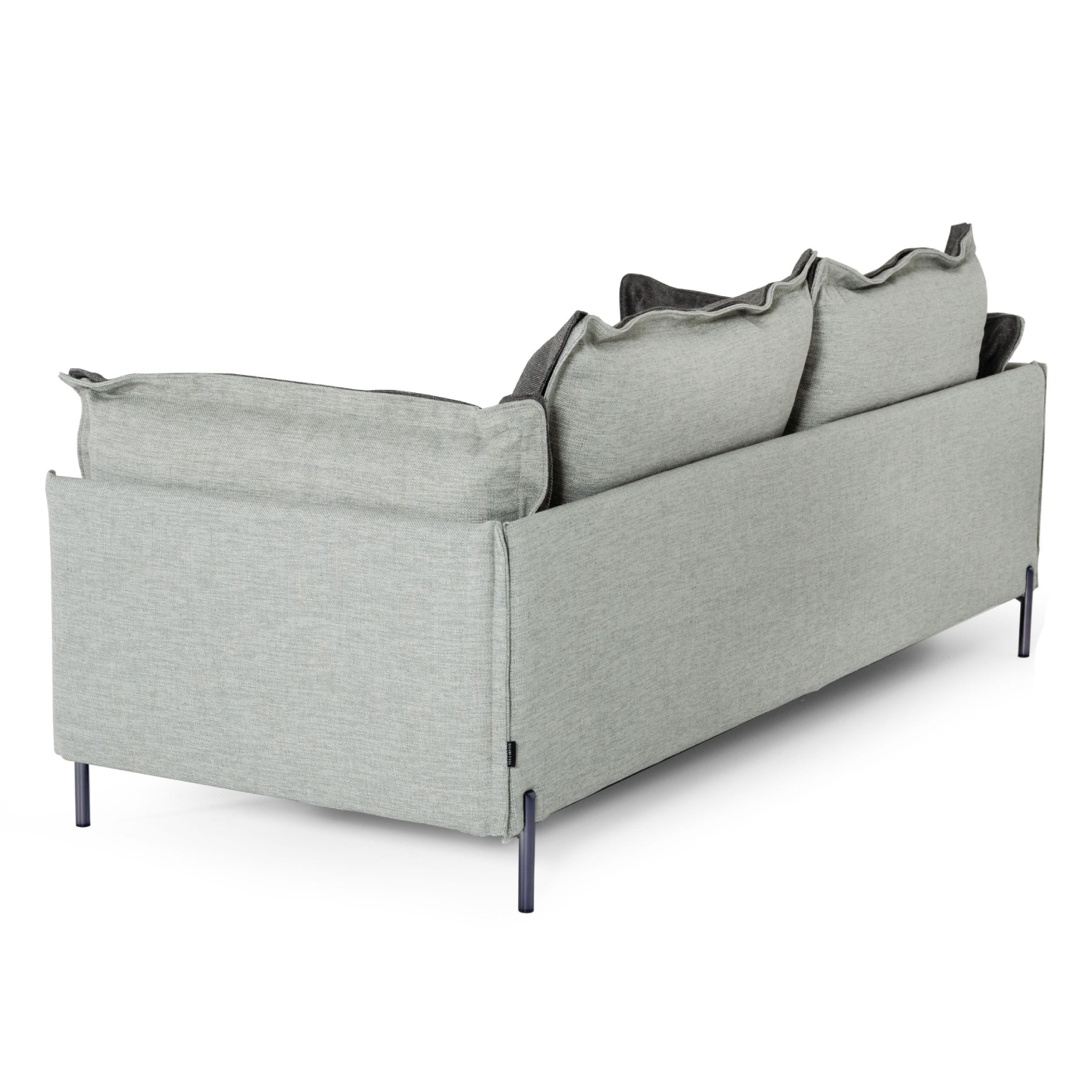 Mars Grey and Dark Grey 2-Tone Upholstered Sofa