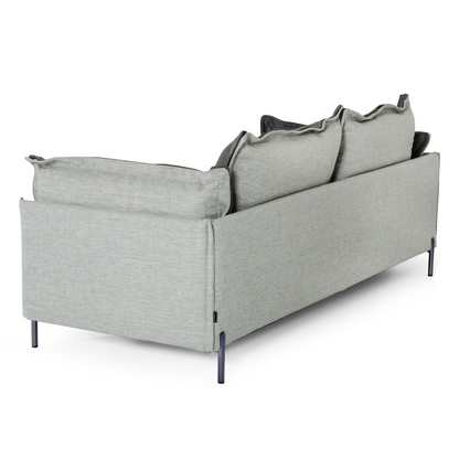 Mars Grey and Dark Grey 2-Tone Upholstered Sofa