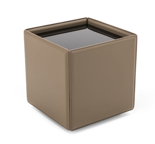 Modrest Vargas Modern Beige Leatherette End Table