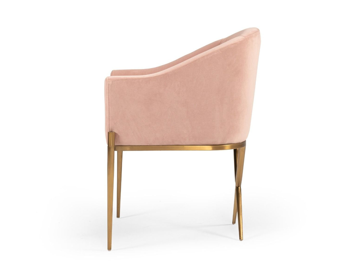 Modrest Mancos - Modern Pink Velvet Accent Chair