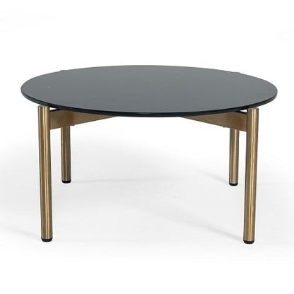 Denzel Black Marble and Gold Coffee Table