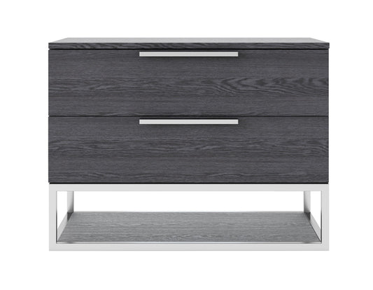 Modrest Helenora - Modern Grey Elm Nightstand