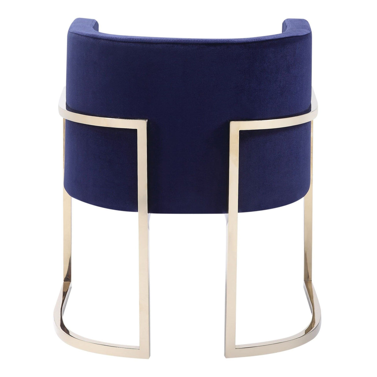 Betsy Navy Blue Velvet and Gold Dining Chair