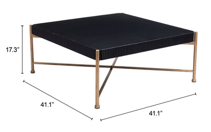 Nazaire Coffee Table - Black Sleek and Modern Coffee Table for Contemporary Living Rooms