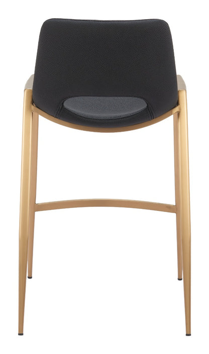 Desi Counter Stool (Set of 2) Black & Gold