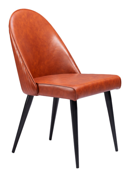 Silloth Armless Dining Chair Set of 2 - Brown Modern Chairs for Cozy Dining Spaces