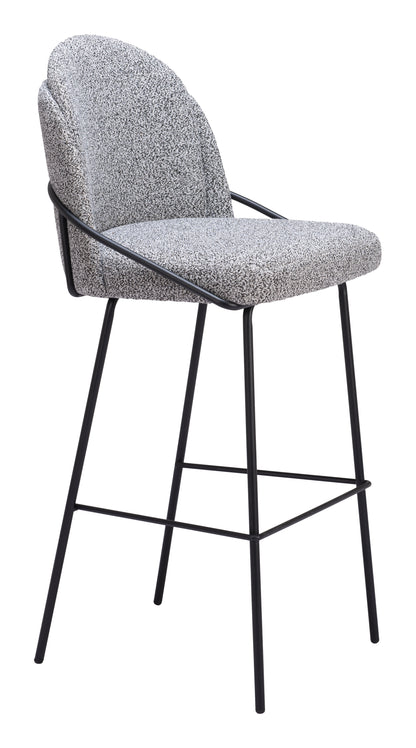 Jambi Barstool Set of 2 - Black & White Stylish and Modern Barstools for Contemporary Kitchens and Home Bars