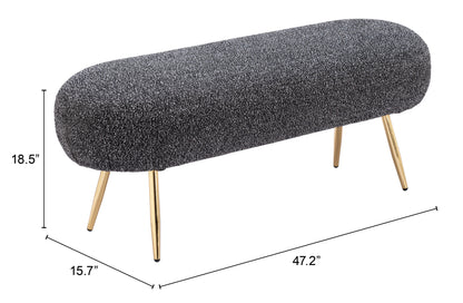 Creek Bench - Glitter Black Elegant and Eye-Catching Bench for Modern Living Spaces