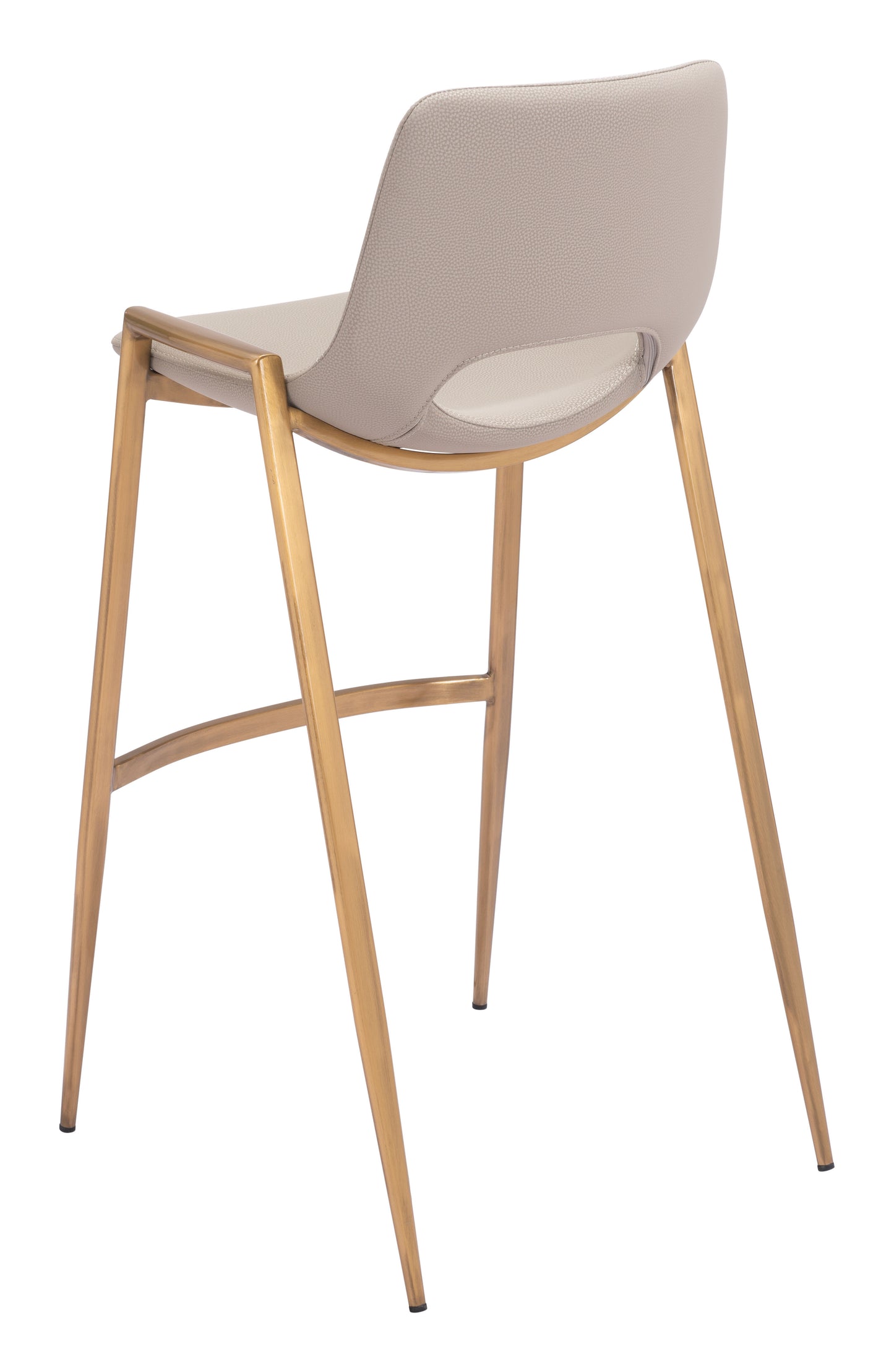 Desi Barstool (Set of 2) Beige & Gold