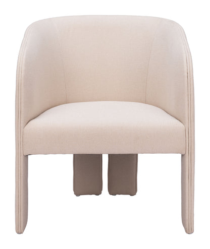 Hull Accent Chair - Beige Stylish Upholstered Chair for Cozy and Contemporary Spaces
