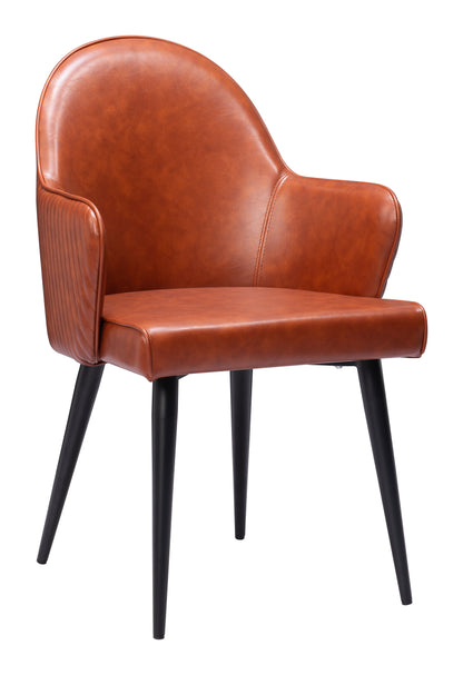 Silloth Dining Chair - Brown Modern Upholstered Chair for Cozy Dining Spaces
