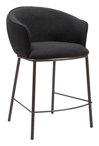 Essen Counter Stool - Black & Bronze Elegant and Stylish Counter Stool for Contemporary Kitchens and Dining Spaces