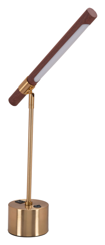 Kippy Table Lamp Brown & Brass