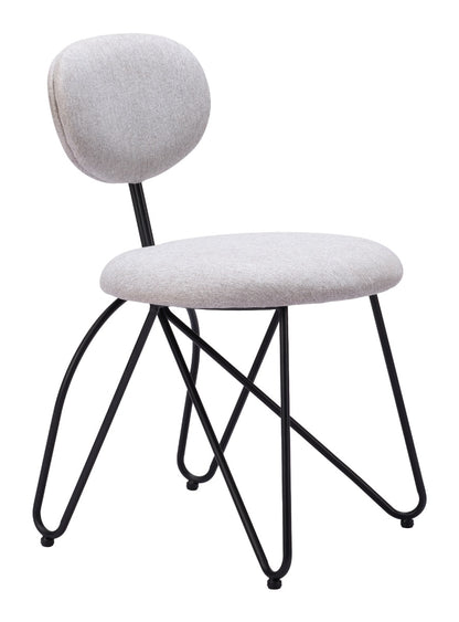 Novi Dining Chair Set of 2 - Dove Gray Modern Upholstered Chairs for Stylish Dining Spaces