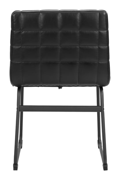 Pago Dining Chair Set of 2 - Black Stylish and Modern Upholstered Chairs for Elegant Dining Rooms
