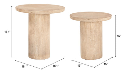 Fenith Accent Table Set (2-Piece) - Natural Elegant and Versatile Accent Tables for Contemporary Living Spaces