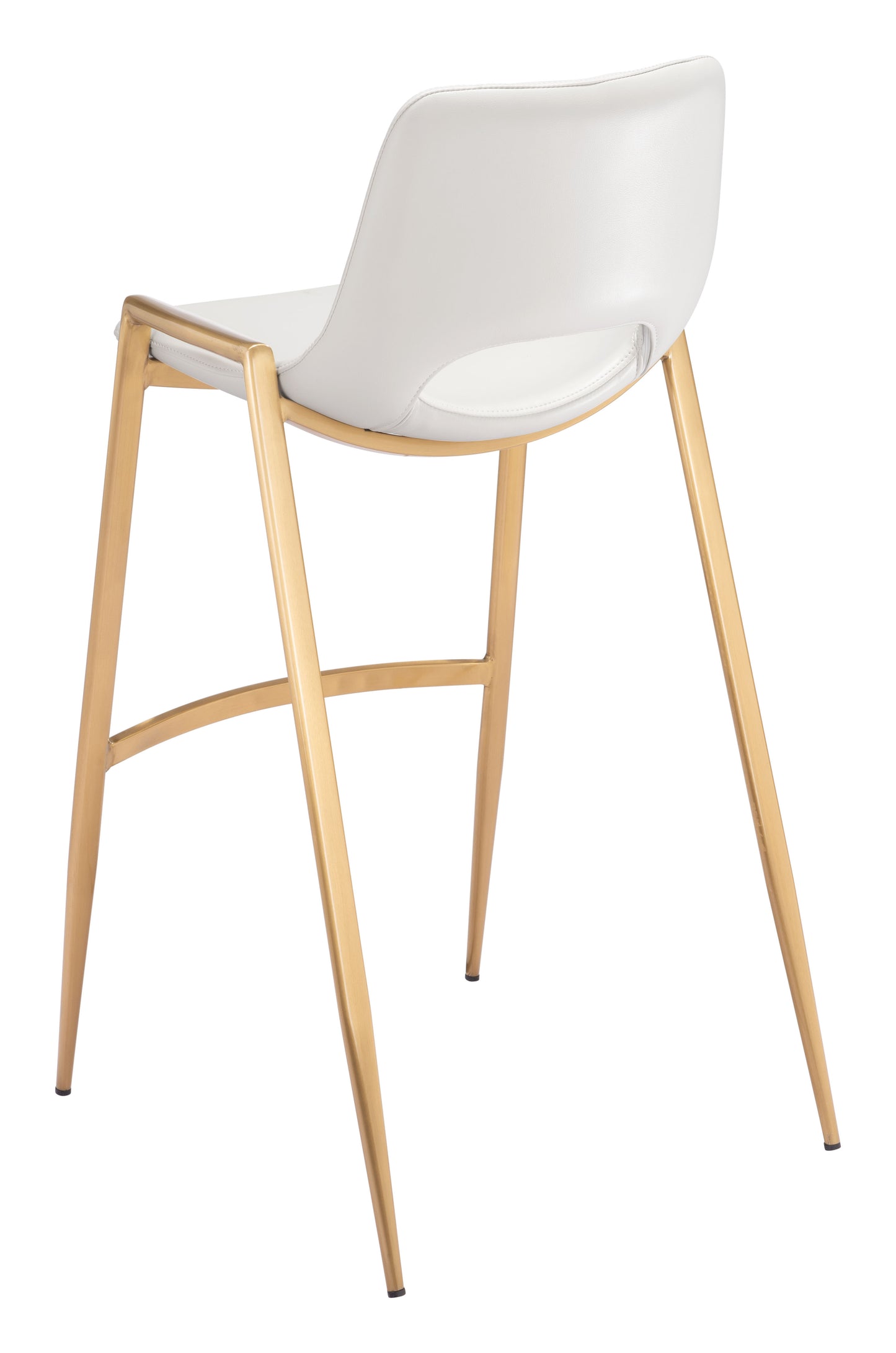 Desi Barstool (Set of 2) White & Gold