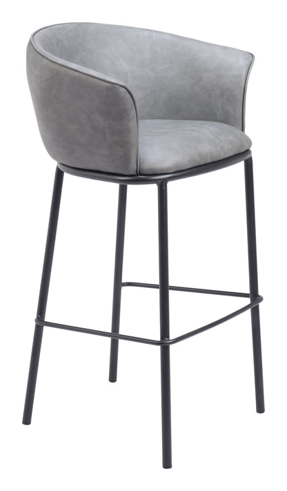 Garston Barstool Gray – Stylish and Comfortable Gray Barstool for Kitchen or Home Bar Area