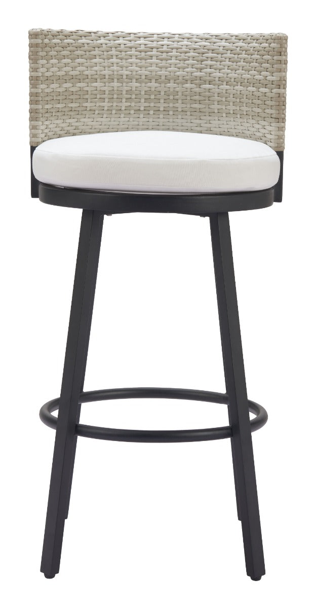 Midnight Wave Barstool White - Sleek & Modern Barstool with a Crisp White Finish and Unique Wave Design