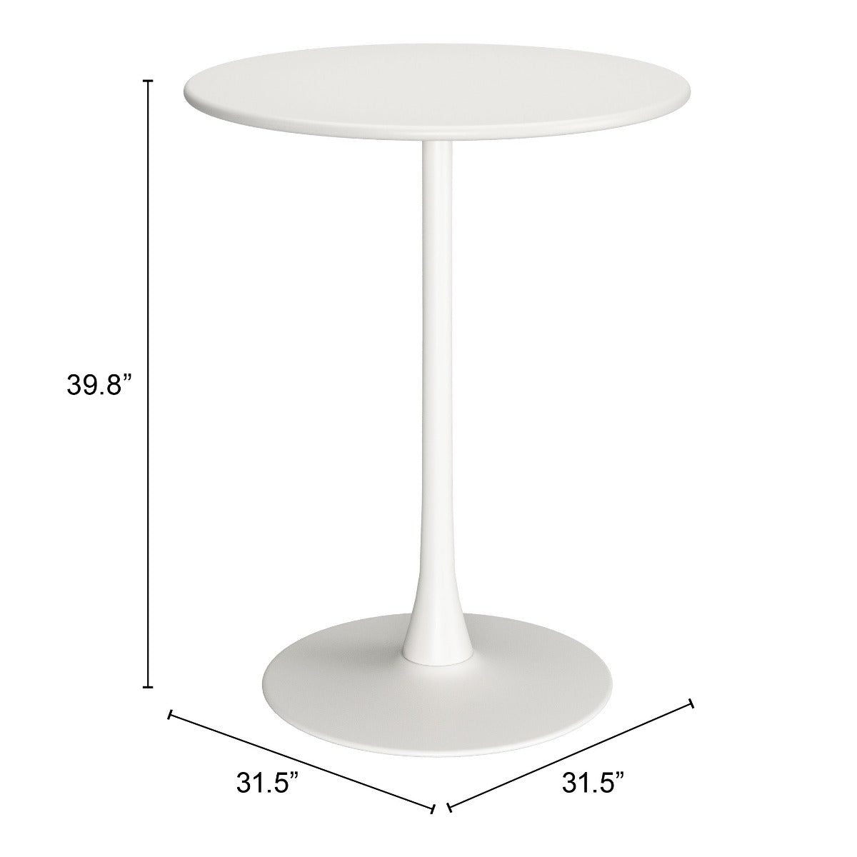 Soleil Bar Table White