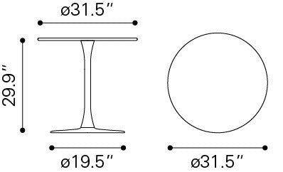 Soleil Dining Table White