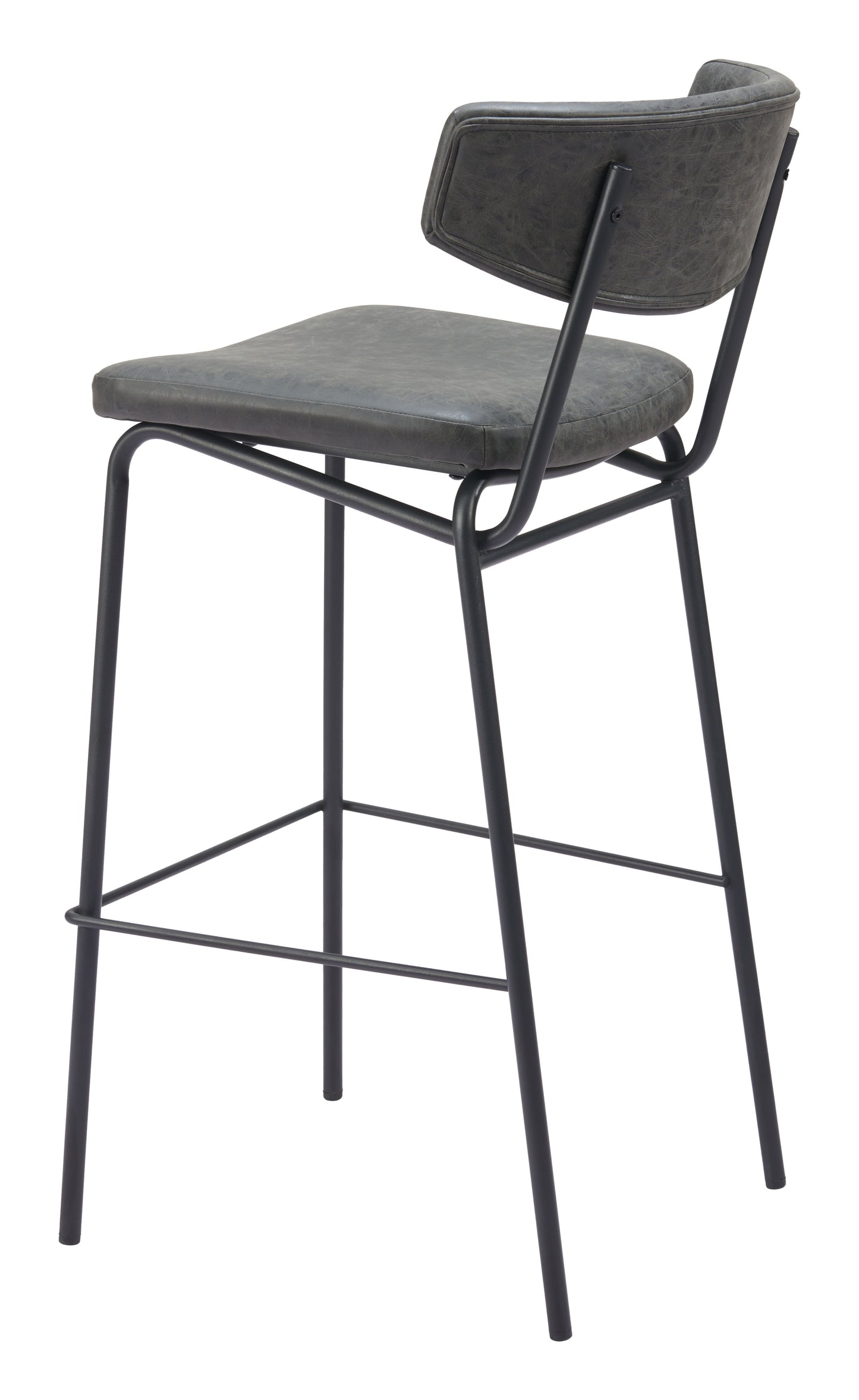 Charon Barstool (Set of 2) Vintage Black