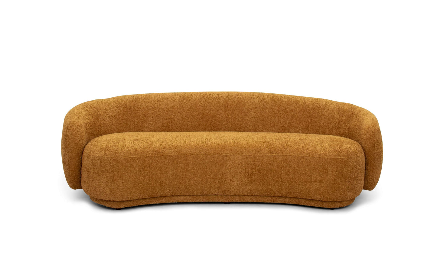 Divani Casa Andrew - Modern Orange Fabric Sofa