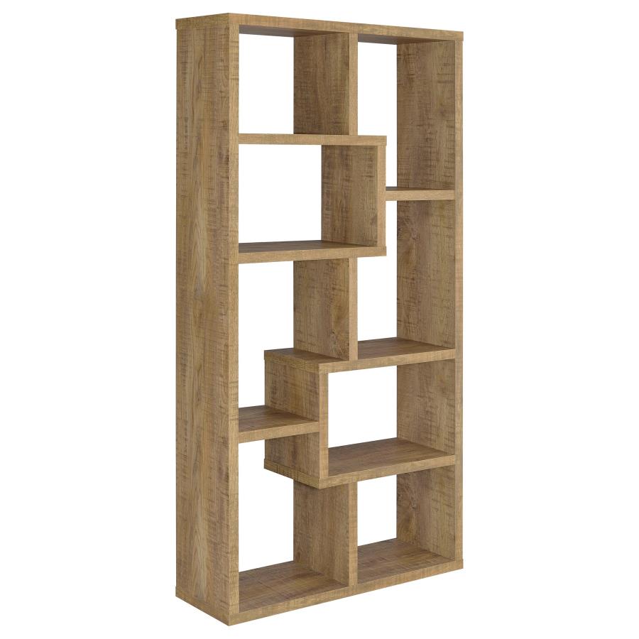 Theo 71‑Inch 6‑Shelf Bookshelf Mango